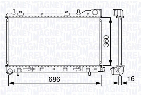 MAGNETI MARELLI radiatorius, variklio aušinimas 350213132300